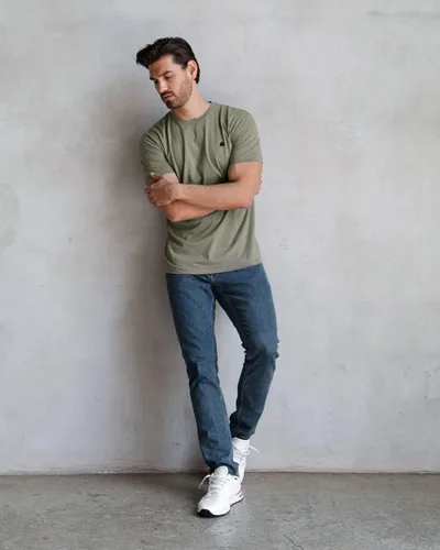 Vista 5 de INTO THE AM Mens T Shirt with Logo - Short Sleeve Crew Neck Soft Fitted Tees S - 4XL Fresh Classic Basic Tshirts
