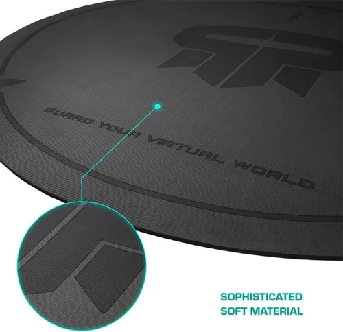 Vista 5 de Rebuff Reality VR Mat-Super Soft 55 x 028 Round Exercise Mat-Comfortable Non-Slip Meditation Mat for VR Dancing Virtual Reality