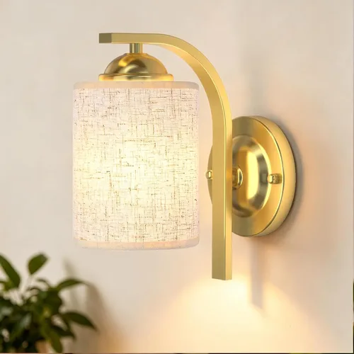 Vista 22 de Juego de 2 apliques de pared, lámparas de baño cableadas, iluminación de pared moderna para tocador de baño con pantalla de vidrio transparente