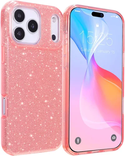 Vista 22 de MILPROX Funda compatible con iPhone 13 (2021), carcasa de gel de goma brillante con purpurina de 3 capas a prueba de golpes para iPhone 13 de 6.1