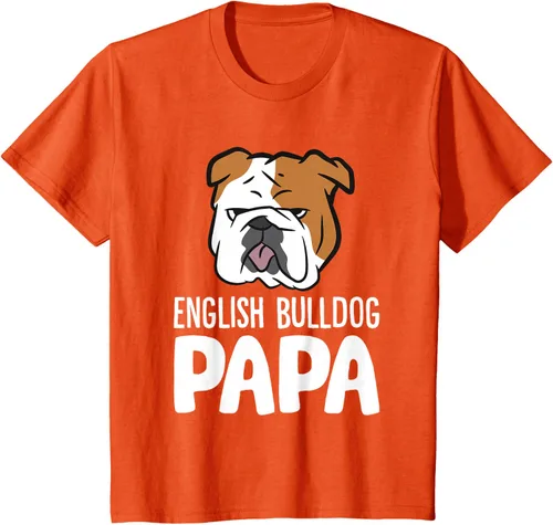 Vista 35 de Camiseta divertida de Bulldog Inglés para papá dueño de perro, Negro