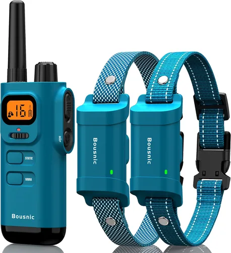 Vista 8 de Collar de Entrenamiento para Perros Bousnic con Control Remoto - Collares de Descarga para Perros Impermeables de 4000ft para 2 Perros, para Perros