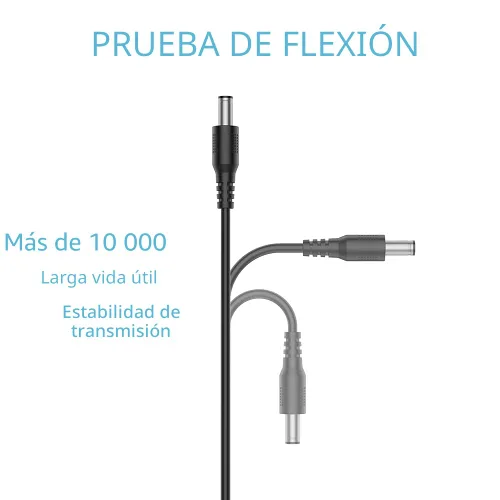 Vista 8 de LIANSUM Cable de alimentación USB a CC 5V, cable universal DC de 5.5x2.1mm con 8 conectores