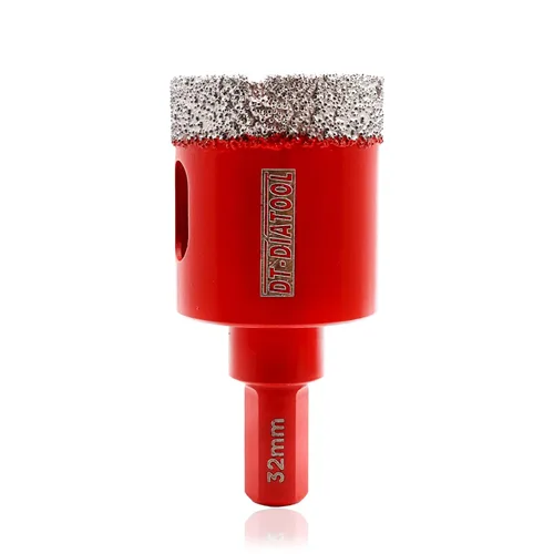 Vista 12 de DT-DIATOOL Broca de diamante de 1-1/2 pulgadas, sierra de agujero de diamante soldada al vacío con vástago triangular, baldosas de porcelana