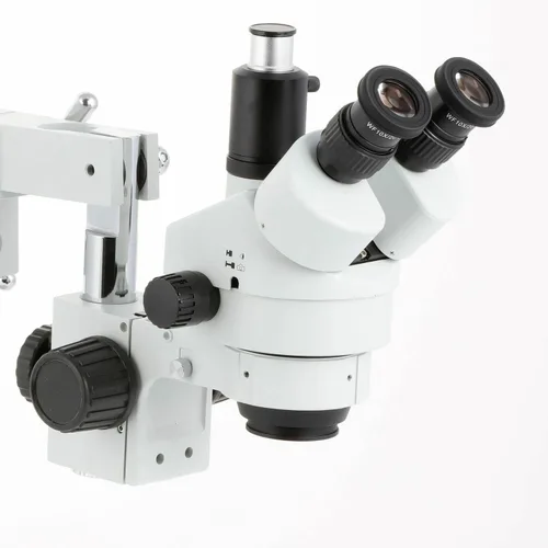 Vista 3 de AmScope Microscopio estéreo simul-Focal del auge trinocular 3.5X-180X con la fibra óptica del LED y la cámara de 20MP USB3