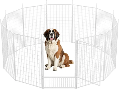 Vista 29 de SunsGrove Corralito para perros de interior, 24 pulgadas, 2 paneles, corralito de juego para cachorros, para interiores, fácil instalación, valla