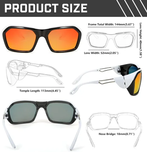Vista 5 de FEISEDY Gafas de sol polarizadas deportivas para hombres y mujeres, para motocicleta, ciclismo, correr, pesca, gafas poligonales, protección UV400