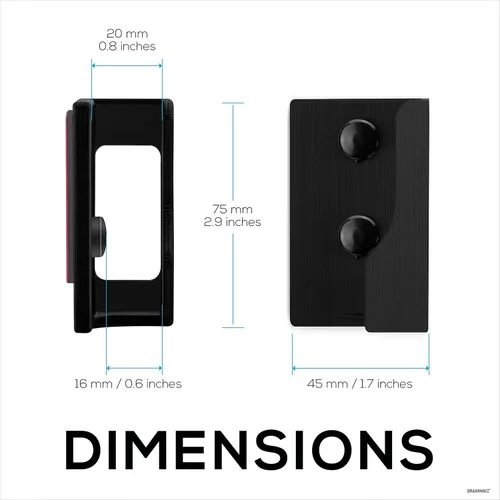 Vista 2 de Brainwavz Soporte adhesivo de pared para laptop y tableta, para MacBook, Surface, Notebooks, iPad, Galaxy Tab Note, eBooks, Kindle y más, se pega