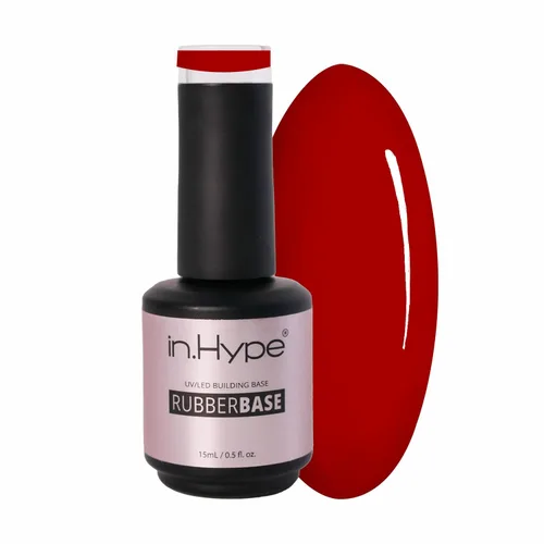 Vista 9 de IN.HYPE Capa base de goma elástica. UV/LED curable. Recubrimiento corrector con adhesión mejorada. Remuévese con inmersión (Almendra)