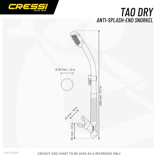 Vista 5 de Cressi Juego de esnórquel para adultos Máscara y snorkel Máscara de silicona cómoda de primera calidad Snorkel superior seco Diseñado