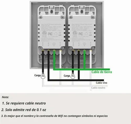 Vista 7 de Interruptor Inteligente de Luz WiFi de 2 Vías Táctil de Pared - Compatible con Alexa Google Assistant e IFTTT