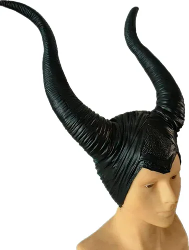 Vista 4 de Disfraz de maléfica de cuernos de maléfica, tocado de cuernos de maléfica de Halloween, tocado para mujer