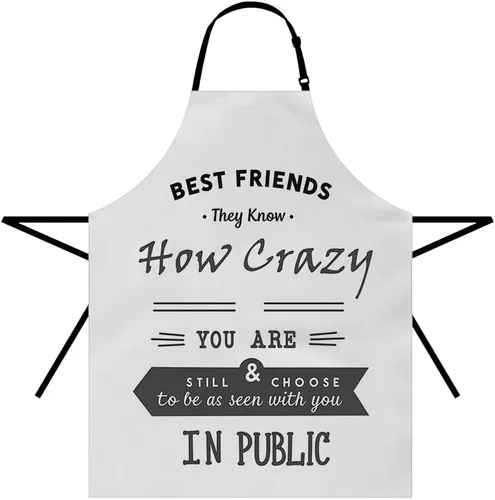Vista 9 de Moslion Apron 31x27 Inch Kitchen Chef Waitress Cook Aprons Bib with Adjustable Neck for Women Men