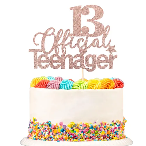 Vista 12 de 1 pieza de decoración de pastel de cumpleaños para adolescentes de 13 años, decoración de pastel de cumpleaños para adolescentes de 13 años