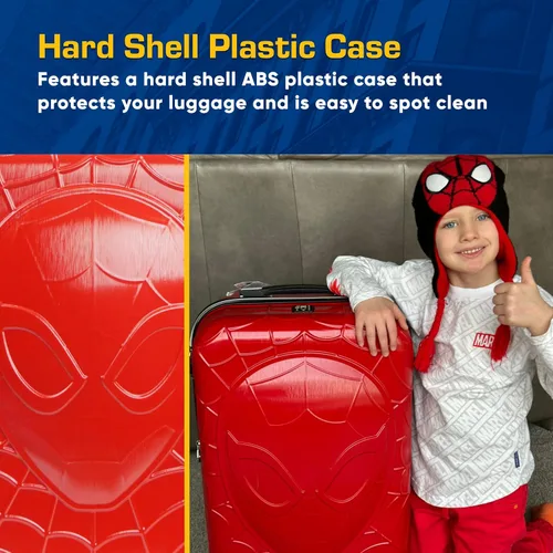 Vista 4 de FUL Marvel Spider-Man - Maleta rígida moldeada con ruedas, Rojo -, Marvel Spider-Man - Maleta rígida moldeada con ruedas