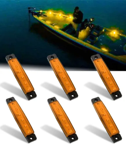 Vista 10 de Shangyuan Luces marinas: 6 luces interiores LED impermeables para yate, barco de pesca, kayak y más, 12 V