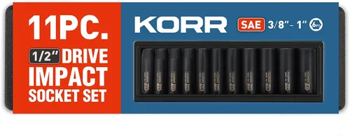 Vista 2 de KORR Tools KSS001 - Juego de llaves de impacto