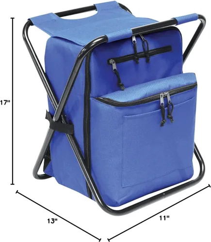 Vista 6 de Preferred Nation Mochila enfriadora sentada, mochila portátil 3 en 1 para acampar con enfriador y taburete plegable para silla, a prueba de fugas