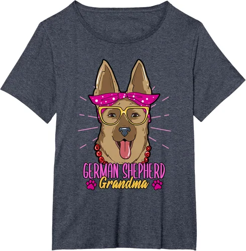 Vista 12 de Camiseta de piel de pastor alemán para mujer, con diseño de pata de mamá, padre, amor, perros, perro, Negro, S