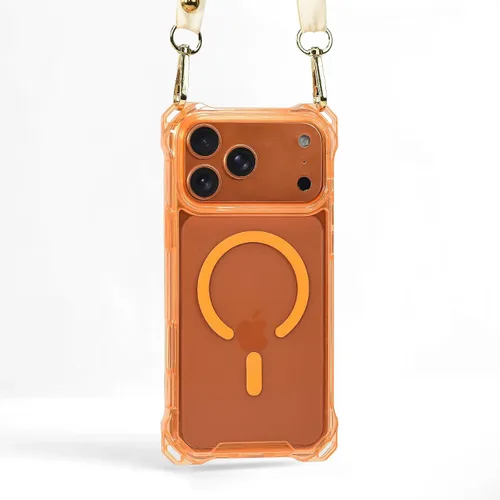 Vista 31 de Funda magnética para iPhone 13 Pro Max, con marco suave magnético transparente, parte trasera de PC, cubierta protectora contra golpes con cordón