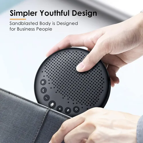Vista 8 de EMEET Altavoz y Micrófono para Conferencias Luna Captación de Voz 360° con Reducción de Ruido/Silencio/Indicador USB Bluetooth Altavoz con Dongle