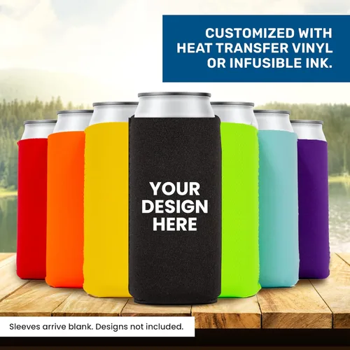 Vista 3 de QualityPerfection - Fundas para latas de bebida, unidades ultra delgadas de neopreno para enfriar líquidos en latas de 12 oz, regalo para hombres