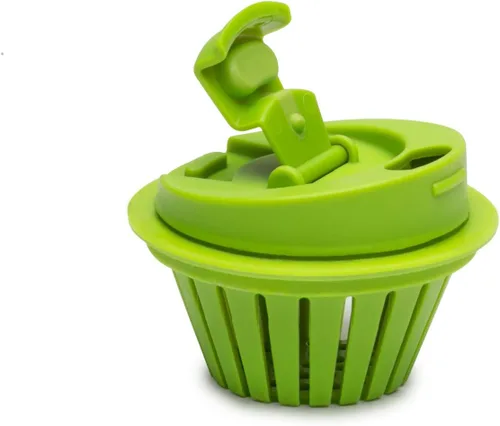 Vista 2 de Jarware Tapa de infusión de frutas para frascos Mason de boca regular, color verde (paquete de 2)