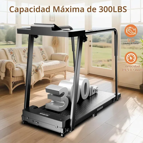 Vista 5 de KEY2FUN Caminadora para caminar con pasamanos largos para equilibrio, máquina de ejercicios de recuperación de fitness, cintas de correr