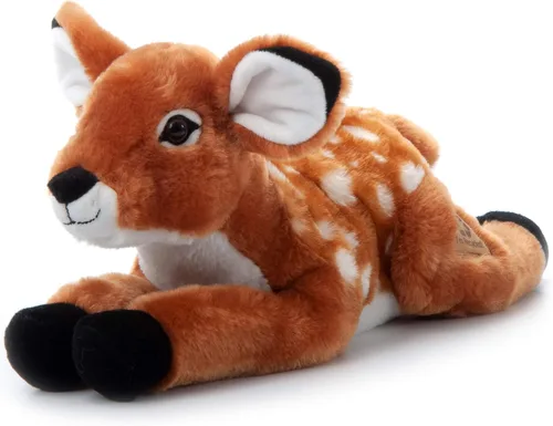 Vista 3 de The Petting Zoo Fawn - Animal de peluche, regalos para niños, animales salvajes del zoológico Onez, juguete de peluche de cervatillo de 17 pulgadas