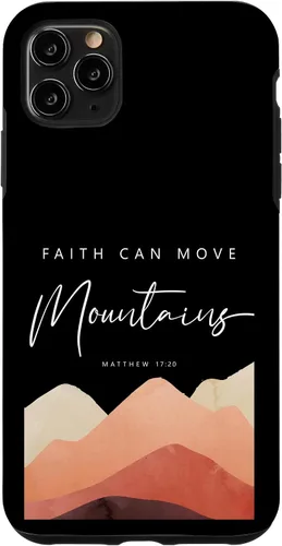 Vista 13 de Faith Can Move Mountains - Matthew 17 20 Inspiring Christian Case for iPhone 17