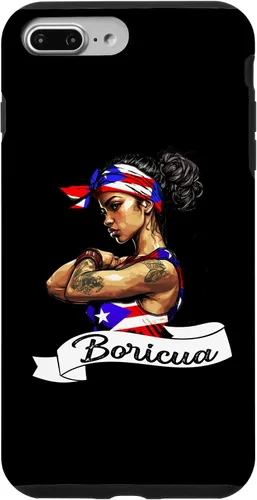 Vista 12 de Funda para iPhone 16 chica puertorriqueña Boricua Puerto Rico Flag Pride Mujer