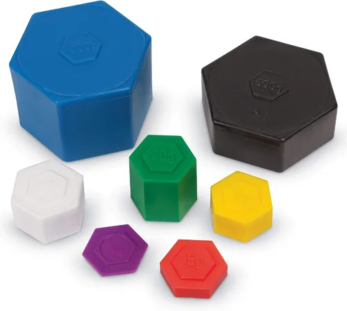 Vista 3 de Learning Resources - Juego de 58 pesas métricas, 0.23 onzas, 0.25 onzas, 0.77 onzas, 0.77 onzas, 3.5 onzas, 3.53 oz, 35.27 oz