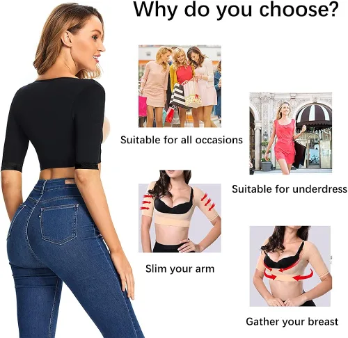 Vista 5 de JOYSHAPER Sujetador para el pecho para mujer, corrector de postura, parte superior para la espalda, soporte para el pecho