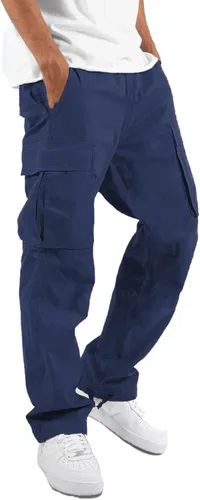Vista 10 de LYRXXX Pantalones Cargo Casuales para Hombre Pantalones de Senderismo Pantalones de Entrenamiento Joggers Sudaderas para Hombres