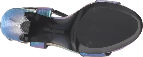 Vista 4 de Karl Lagerfeld Paris Sandalias de cuero Cieone con punta abierta para mujer