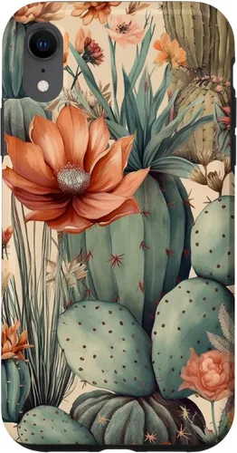 Vista 25 de Cactus Botanical Desert Western Funda bohemia moderna terracota para iPhone 17