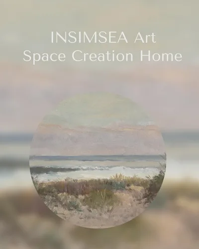 Vista 4 de InSimSea Arte de Pared en Lienzo Enmarcado Decoración de Habitación, Imágenes de Paisaje Costero Clásico para Baño Decoraciones de Pared, Arte