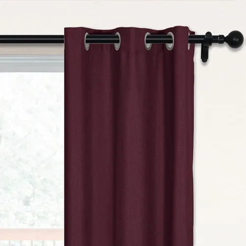 Vista 20 de Fcosie 38 pulgadas de ancho x 45 pulgadas de largo, cortinas de lino 100% opacas con revestimiento blanco, cortinas con aislamiento térmico, paneles