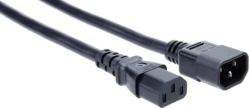 Vista 101 de Cable de alimentación C2G, cable de extensión corto, cable de extensión de alimentación, cable de alimentación de bloqueo, 10A, 250V, negro, 1 pie