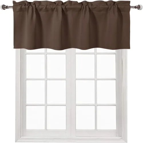 Vista 39 de DWCN Cenefa para ventana de cocina, con bolsillo para barra, para ventana, sala de estar/sótano, 36 x 16 pulgadas de largo, 1 panel, beige