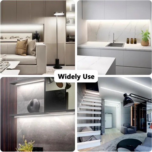Vista 4 de dalattin - Tira de luces LED blancas de 100 pies, tira de luces LED regulable de 24V, 6500K, luz blanca diurna de 1800 LEDs para dormitorio, espejo