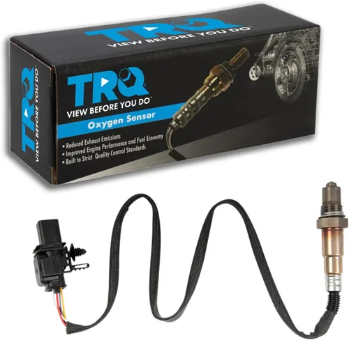 Vista 342 de TRQ Sensor de Oxígeno O2 de 4 Hilos de Banda Estrecha Compatible con VW Atlas 2.0L 2018-21, VW GTI 2.0L 2016-18, Audi A3 Quattro 2.0L 2015-18, VW