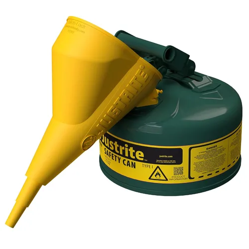 Vista 12 de Justrite - Lata de seguridad de queroseno tipo I, acero galvanizado azul