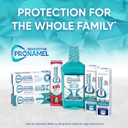 Vista 12 de Sensodyne Pronamel - Pasta dental blanqueadora suave, Alpine Breeze - 0.8 oz - Tamaño para viajes Para dientes sensibles y protección de caries