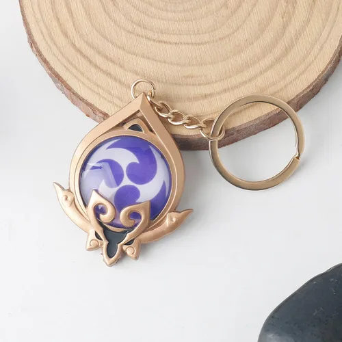 Vista 3 de Genshin Impact Llavero Mondstadt e Inazuma Visión Luminoso Llavero Genshin Personaje Cosplay Accesorios Ojo de Dios