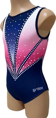 Vista 4 de LIL'FOX Leotardos de gimnasia para niñas Baile infantil, vaso, acrobacia, equipo de gimnasia