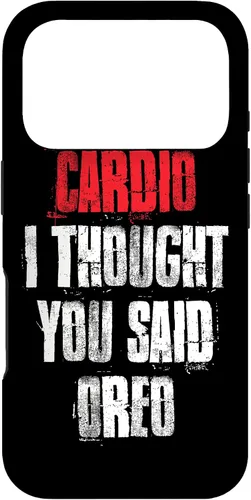 Vista 29 de Funda divertida de entrenamiento de gimnasio para iPhone 11 Pro Cardio I Thought You Said Oreo