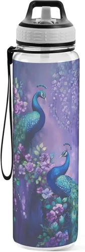 Vista 12 de Fustylead Amanita - Botella de agua de 32 onzas con popote, transparente a prueba de fugas, para mujeres y hombres, para deportes al aire libre