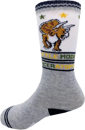 Vista 4 de Calcetines altos hasta la rodilla para niños, calcetines de algodón cómodos de dinosaurio, paquete de 8 pares