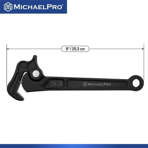 Vista 8 de [Usado] MichaelPro Llave de tubo autoajustable, Llave de tubería multifunción ajustable de 8 pulgadas, llave de plomería con diámetro de sujeción